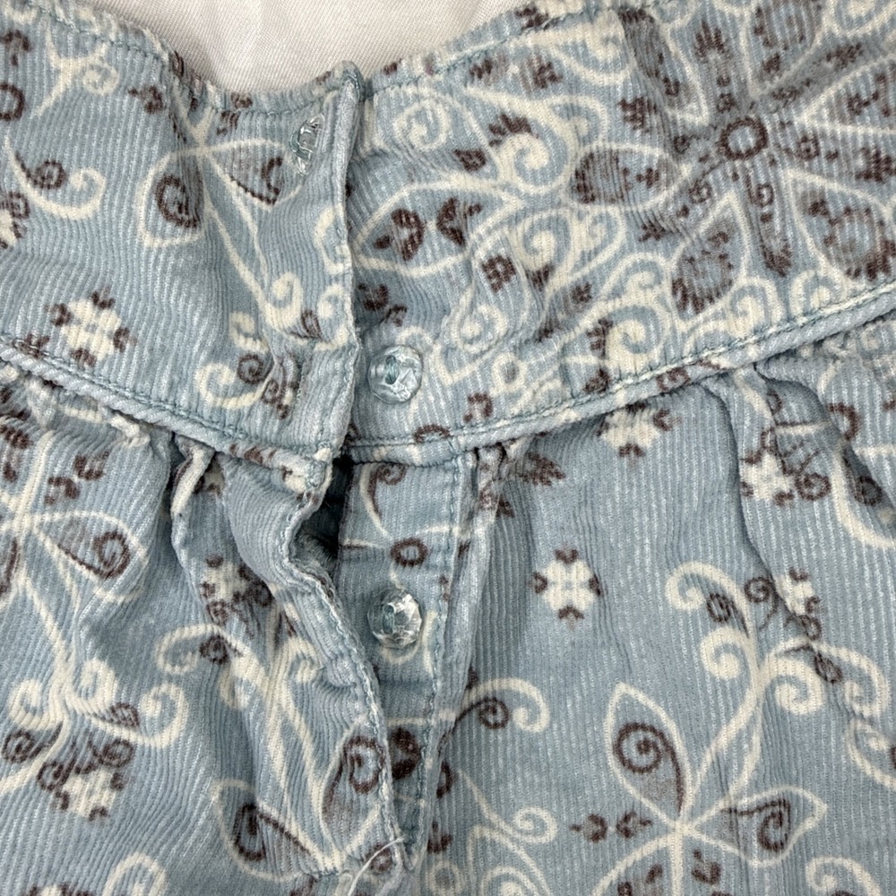 💙 BabyGap Blue Paisley Corduroy Dress | Cottage Core 3T - Picture 4 of 9